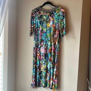 Multi Color knee length dress.